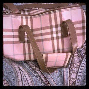 Burberry pastel pink purse with if wallet vintage